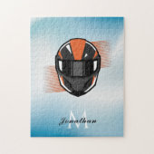 Modern Helmet Racing Motorcross - Aangepaste naam Legpuzzel (Verticaal)