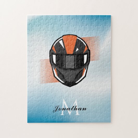 Modern Helmet Racing Motorcross - Aangepaste naam  Legpuzzel (Verticaal)