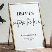 Modern help ons de liefde te vangen | Huwelijkshas Poster