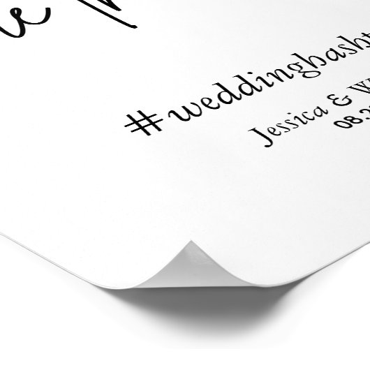 Modern help ons de liefde te vangen | Huwelijkshas Poster (Hoek)