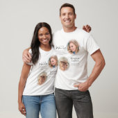 Modern herdenking voor & na foto T-shirt (Unisex)
