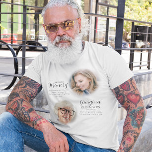 Modern herdenking voor & na foto T-shirt