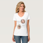 Modern herdenkings-T-shirt met voor- en na-foto T-shirt (Voorkant volledig)