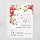 Modern Herfst Autumn Apple lokaal geteeld Baby sho Kaart (Voorkant)