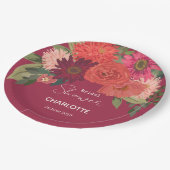 Modern herfst bloemenboeket Vrijgezellenfeest Papieren Bordje (Gekanteld)