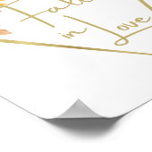 Modern herfst bloemig trouw herfst verliefd teken poster (Hoek)