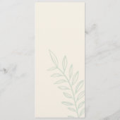 Modern Herfst Bright Floral Eenvoudig Ivoor Bruilo Menu (Achterkant)