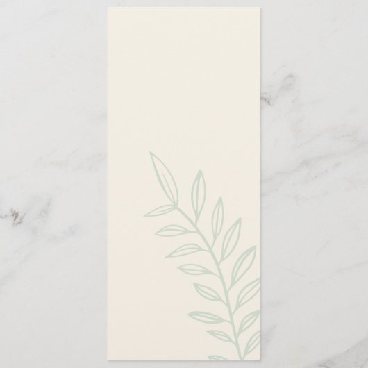 Modern Herfst Bright Floral Eenvoudig Ivoor Bruilo Menu (Achterkant)