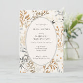 Modern Herfst Foliage Vrijgezellenfeest met QR-cod Kaart (Staand voorkant)