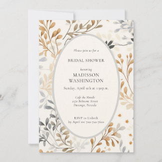 Modern Herfst Foliage Vrijgezellenfeest met QR-cod Kaart