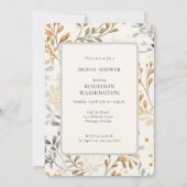 Modern Herfst Foliage Vrijgezellenfeest met QR-cod Kaart (Voorkant)