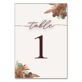 Modern Herfst gebladerte Herfst Trouwtafel Nummers Kaart (Voorkant)