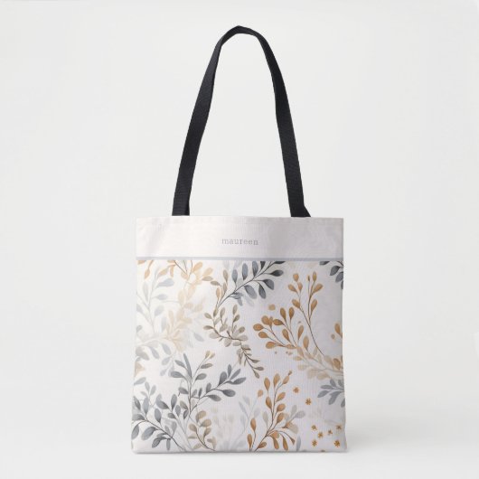 Modern Herfst gebladerte Tote Bag (Voorkant)