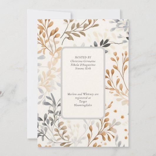 Modern Herfst gebladerte Vrijgezellenfeest alles-i Kaart (Achterkant)