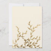 Modern herfst geel gouden tak ivoor Sweet 16 Kaart (Achterkant)