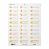 Modern Herfst Herfst Pompoen Retouradres Label (Full Sheet)