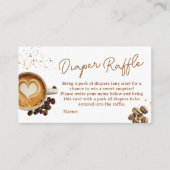 Modern Herfst Koffie Baby shower Luier Baby shower Informatiekaartje (Voorkant)