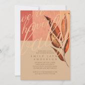 Modern herfst laat Baby shower Kaart (Voorkant)