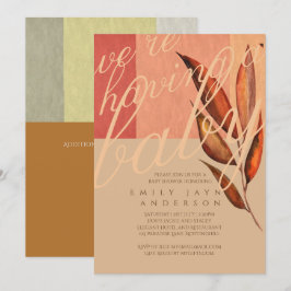 Modern herfst laat Baby shower Kaart