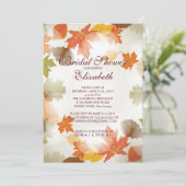 Modern herfst laat de Bridal Shower Uitnodiging (Staand voorkant)