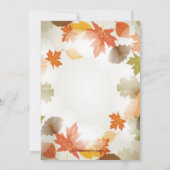 Modern herfst laat de Bridal Shower Uitnodiging (Achterkant)