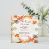 Modern herfst laat de Bridal Shower Uitnodiging (Staand voorkant)