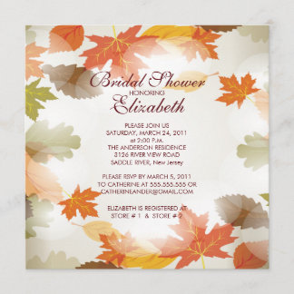 Modern herfst laat de Bridal Shower Uitnodiging