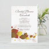 Modern herfst laat de Bridal Shower Uitnodiging (Staand voorkant)