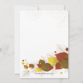 Modern herfst laat de Bridal Shower Uitnodiging (Achterkant)