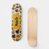Modern Herfst Laat Gepersonaliseerde Naam Persoonlijk Skateboard (Voorkant)