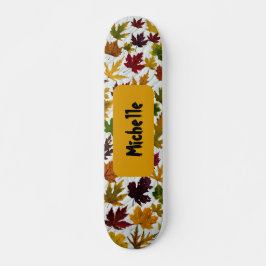 Modern Herfst Laat Gepersonaliseerde Naam Persoonlijk Skateboard