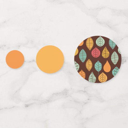Modern Herfst Leaf Pattern Confetti (Voorkanten)