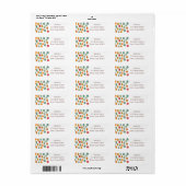Modern Herfst Leaf Pattern Etiket (Full Sheet)