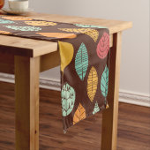 Modern Herfst Leaf Pattern Lange Tafelloper (Voorbeeld)