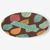 Modern Herfst Leaf Pattern Papieren Bordje (Gekanteld)