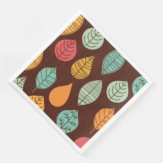 Modern Herfst Leaf Pattern Servet (Hoek)