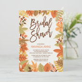 Modern herfst leest Bridal Shower Kaart (Staand voorkant)