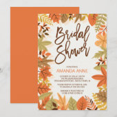Modern herfst leest Bridal Shower Kaart (Voorkant / Achterkant)