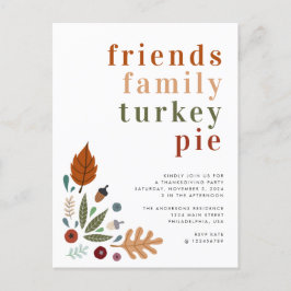 Modern Herfst najaar Thanksgiving Aankondigingskaart