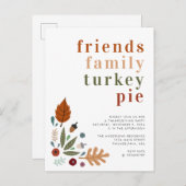 Modern Herfst najaar Thanksgiving Aankondigingskaart (Voorkant / Achterkant)