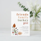 Modern Herfst najaar Thanksgiving Aankondigingskaart (Staand voorkant)