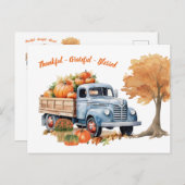 Modern Herfst najaar Thanksgiving pomkin Briefkaart (Voorkant / Achterkant)