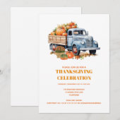 Modern Herfst najaar Thanksgiving pomkin Kaart (Voorkant / Achterkant)