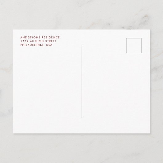 Modern Herfst najaar Thanksgiving vakantiebeweging Aankondigingskaart (Achterkant)