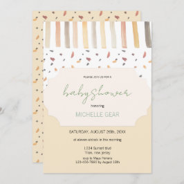 Modern herfst pastel kleuren patroon kaart