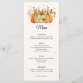 Modern Herfst Pompoenen Thanksgiving Menu (Voorkant)