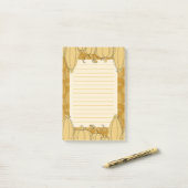 Modern herfst pompoenpatroon in oranje post-it® notes (Op bureau)