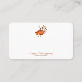 Modern Herfst Pumpkins Pattern Thanksgiving Plaatskaartje (Voorkant)