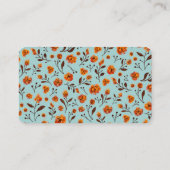 Modern Herfst Pumpkins Pattern Thanksgiving Plaatskaartje (Achterkant)