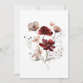 Modern Herfst Rust Wildflower Lijst Vrijgezellenfe Kaart (Achterkant)